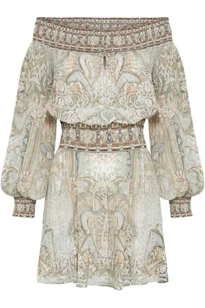 Camilla Kort kjole med off-shoulder-snit