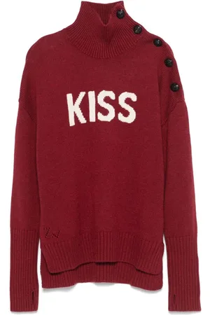 Zadig & Voltaire Intarsiastrikket sweater med motiv