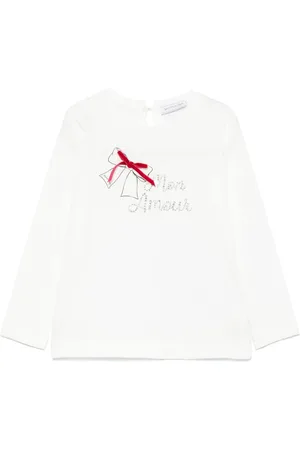 MONNALISA T-shirt med krystallogo