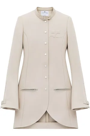 Courrèges Asymmetrisk Ellipse frakke i twill