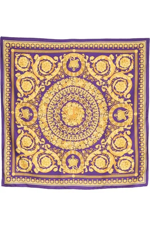 VERSACE Silketørklæde med blomstertryk