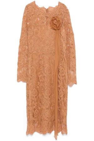 ERMANNO SCERVINO Midi-kjole med blondeblomster