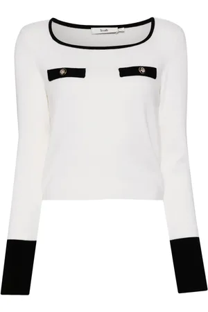 B+AB Cropped top med rund hals