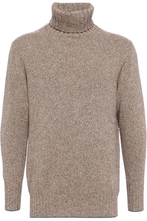N.PEAL Brompton Marl cardigan-trøje med rullekrave