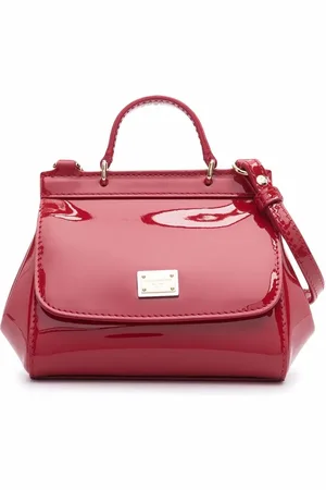 Dolce & Gabbana Lille lakeret Sicily lædertaske med tophåndtag