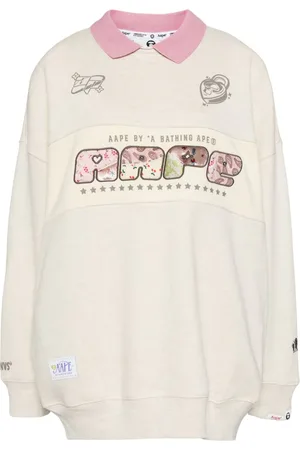A Bathing Ape Logoudsmykket polo-sweatshirt