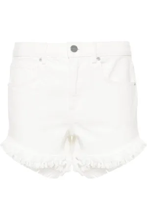AllSaints Astrid denimshorts med frynser