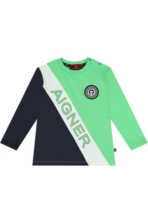 Aigner T-shirt med lange ærmer og logotryk