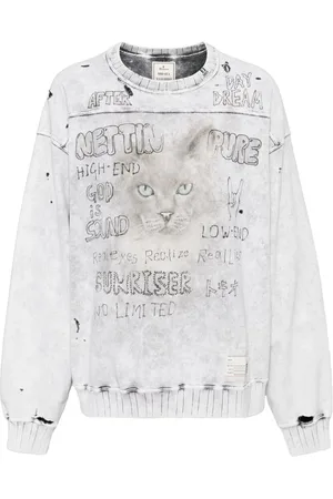 Maison Mihara Yasuhiro Sweatshirt med bleget effekt