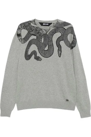 Roberto Cavalli Sweater med slangetryk