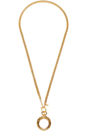 CHANEL Halskæde med hoop-vedhæng fra 1980