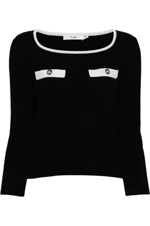 B+AB Cropped top med rund hals