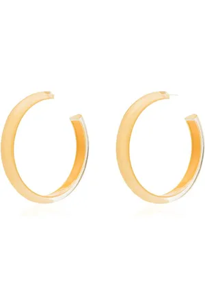 ALISON LOU Mellemstore gule Loucite jelly hoop-øreringe