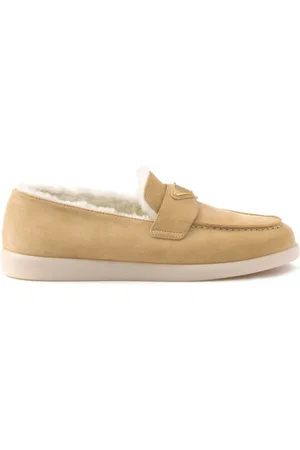 Prada Loafers i ruskind og lammeskind