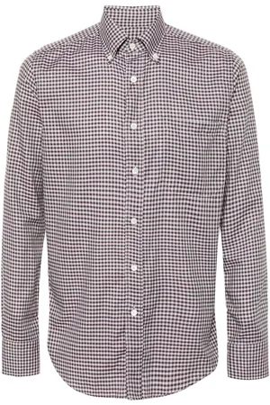 CANALI Gingham-ternet skjorte