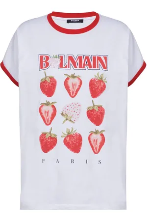 Balmain T-shirt med jordbærtryk
