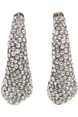 Alexander McQueen Krystalbesatte hoop-øreringe