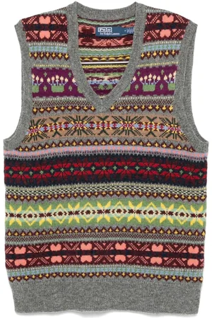 Ralph Lauren Intarsiastrikket vest
