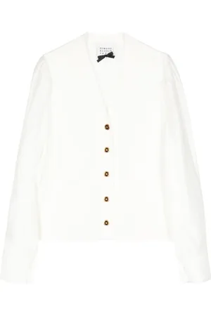 Edward Achour Paris Cardigan med knapper og V-hals