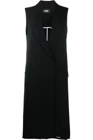 Karl Lagerfeld Dobbeltradet vest med spidsrevers