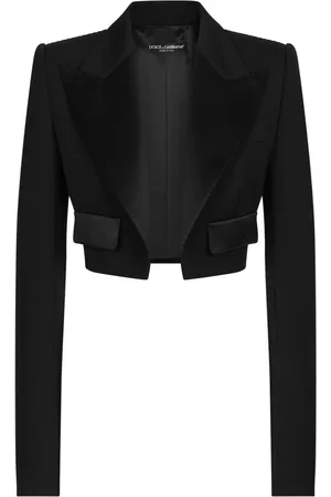 Dolce & Gabbana Cropped jakke i gabardine