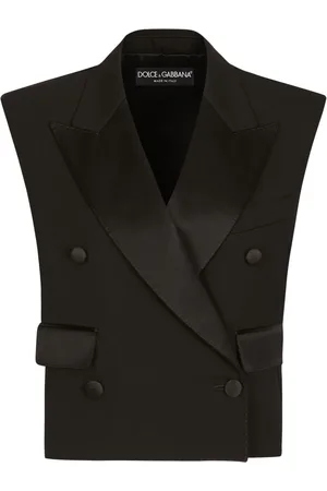Dolce & Gabbana Dobbeltradet vest i gabardine