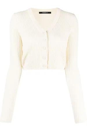 SHANG XIA Ribbet cardigan med V-hals