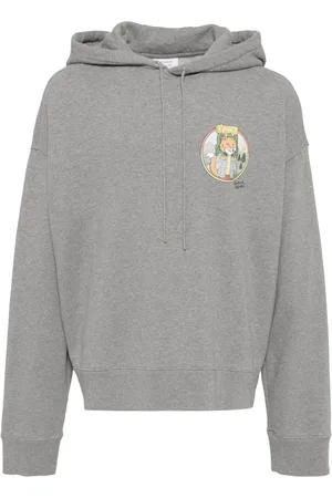 Maison Kitsuné Oversize hættetrøje med rævemotiv