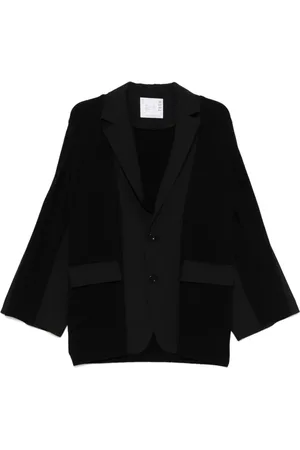 SACAI Blazer med strikkede paneler