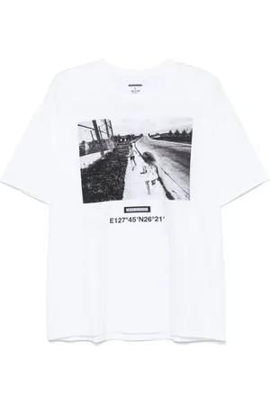 NEIGHBORHOOD X Osamu Nagahama T-shirt med fototryk