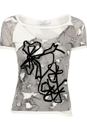 Dior T-shirt med udskæringsdetalje fra 2006
