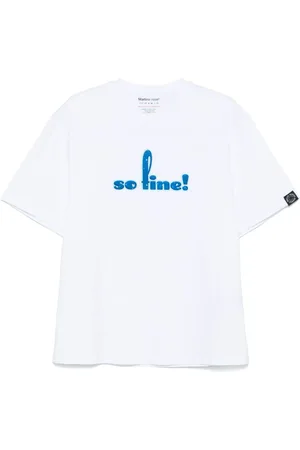 MARTINE ROSE T-shirt med slogantryk