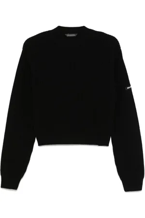 Balenciaga Cropped sweater med mærke