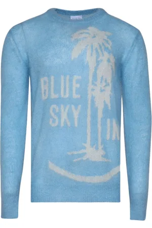 BLUE SKY INN Mohair-trøje med palmetryk