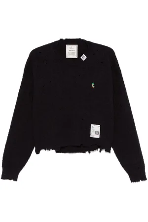 Maison Mihara Yasuhiro Sweater med slitageeffekt