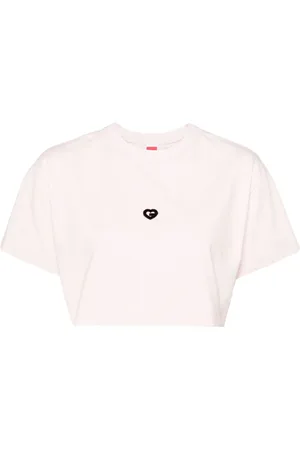 Ground Zero Cropped T-shirt med logo-applikation