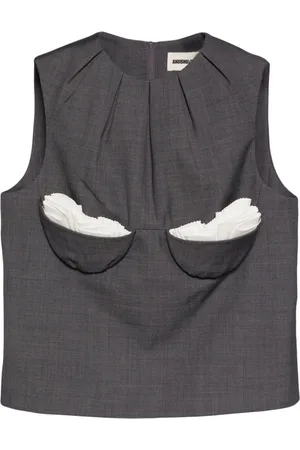 Shushu/Tong ærmeløs bustier-top med udsmykning