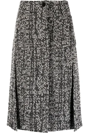 Lanvin Mellemlang nederdel med tekstureret finish
