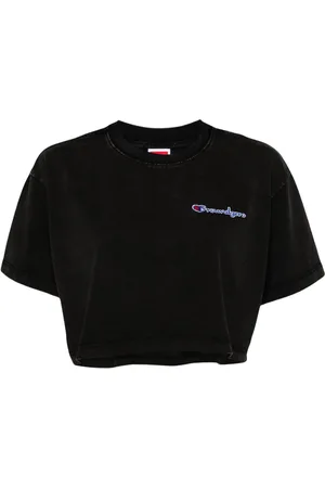 Ground Zero Cropped T-shirt med broderet logo