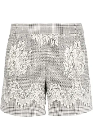 Twin-Set Glen shorts med blondeudsmykning