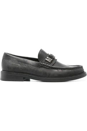 Moschino Læderloafers med logo-bogstav