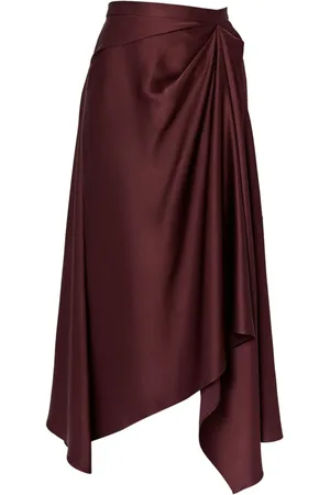 Erdem Draperet midi-nederdel med asymmetrisk design