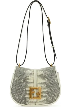 Fendi Skuldertaske i læder med FF-logo