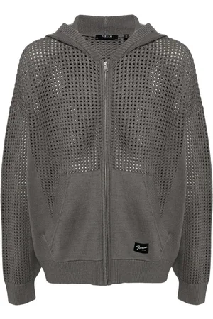 FIVE CM Cardigan i løs strik med hætte