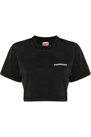 Ground Zero Cropped T-shirt med logotryk