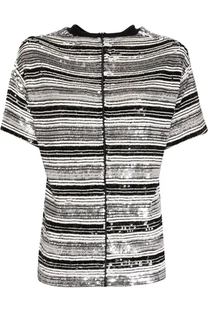 ASHISH T-shirt med pailletudsmykning