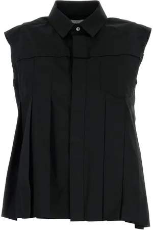 SACAI Asymmetrisk skjorte med plisseringer