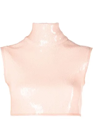Nº21 Cropped top med høj hals