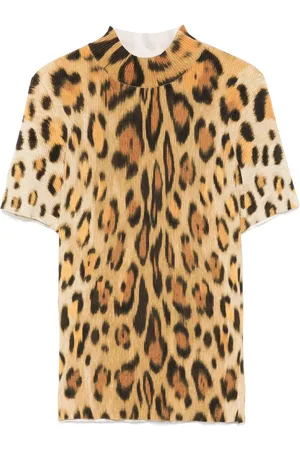 Oscar de la Renta T-shirt med jaguar-mønster