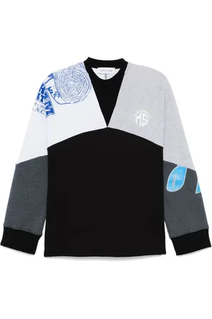 Marine Serre Upcycled sweatshirt med grafisk tryk